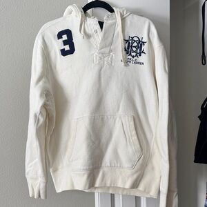 Polo by Ralph Lauren Cream Hoodie with Navy Accents